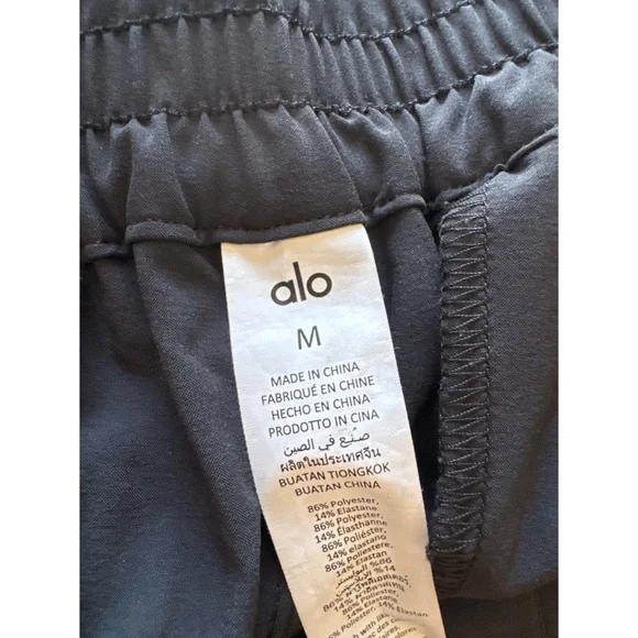 ALO High-Waist Pursuit Trouser Black Size Medium Long - Picture 7 of 12